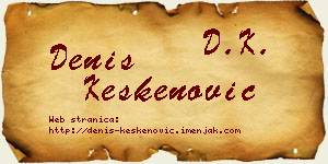 Denis Keskenović vizit kartica